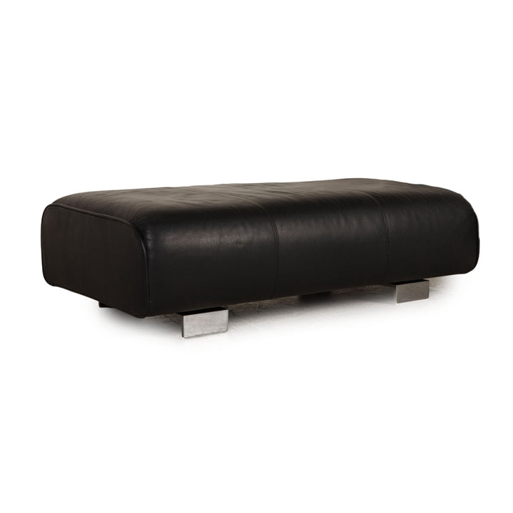 Rolf Benz 6300 Leder Hocker Schwarz