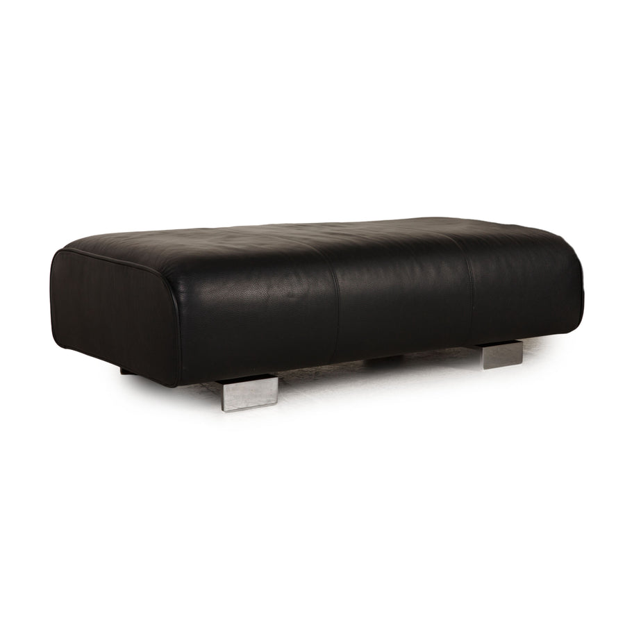 Rolf Benz 6300 Leder Hocker Schwarz