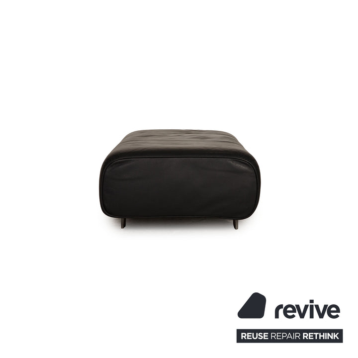 Rolf Benz 6300 Leder Hocker Schwarz