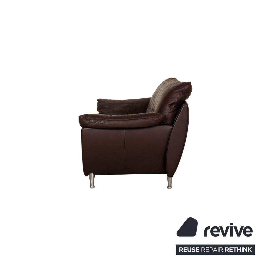 Canapé en cuir Rolf Benz marron canapé trois places