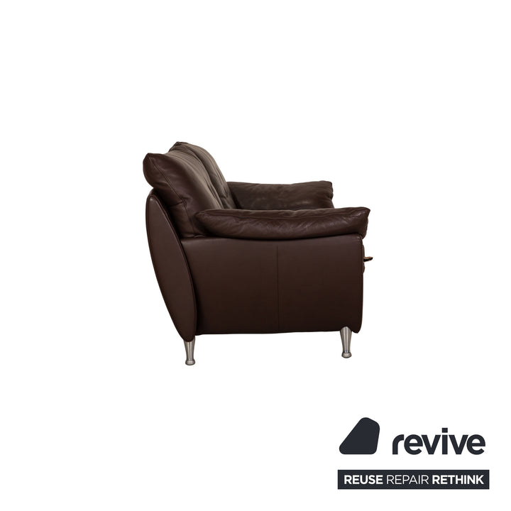 Canapé en cuir Rolf Benz marron canapé trois places