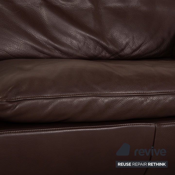 Canapé en cuir Rolf Benz marron canapé trois places