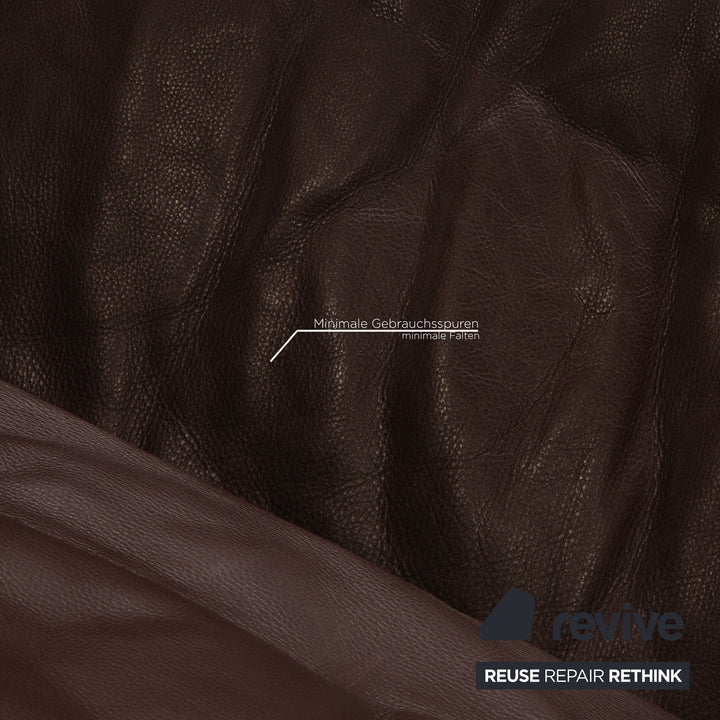 Canapé en cuir Rolf Benz marron canapé trois places