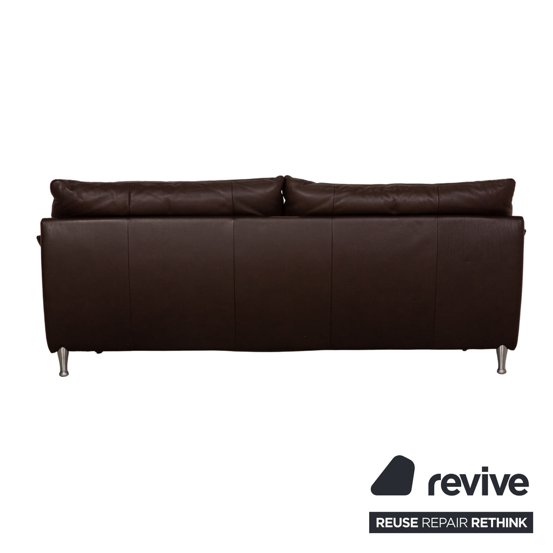 Canapé en cuir Rolf Benz marron canapé trois places