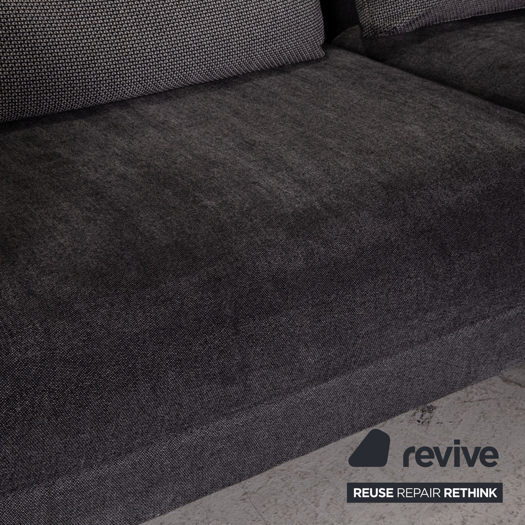 Canapé d'angle en tissu Rolf Benz Nuvola gris