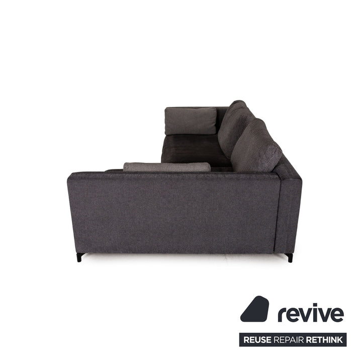 Canapé d'angle en tissu Rolf Benz Nuvola gris
