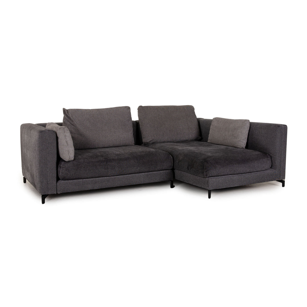 Canapé d'angle en tissu Rolf Benz Nuvola gris