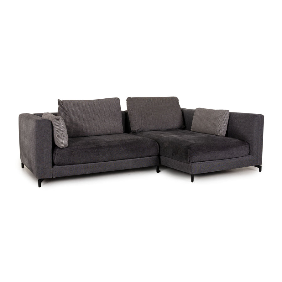 Canapé d'angle en tissu Rolf Benz Nuvola gris