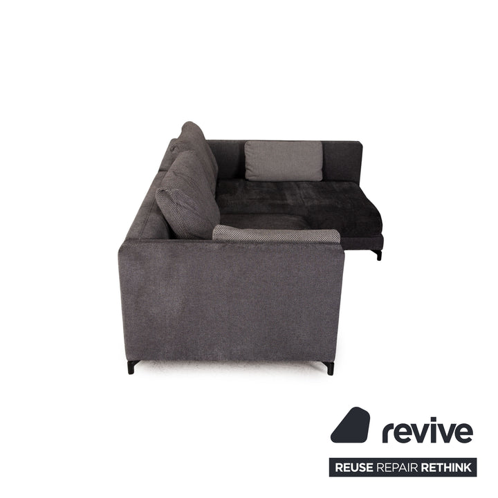 Canapé d'angle en tissu Rolf Benz Nuvola gris