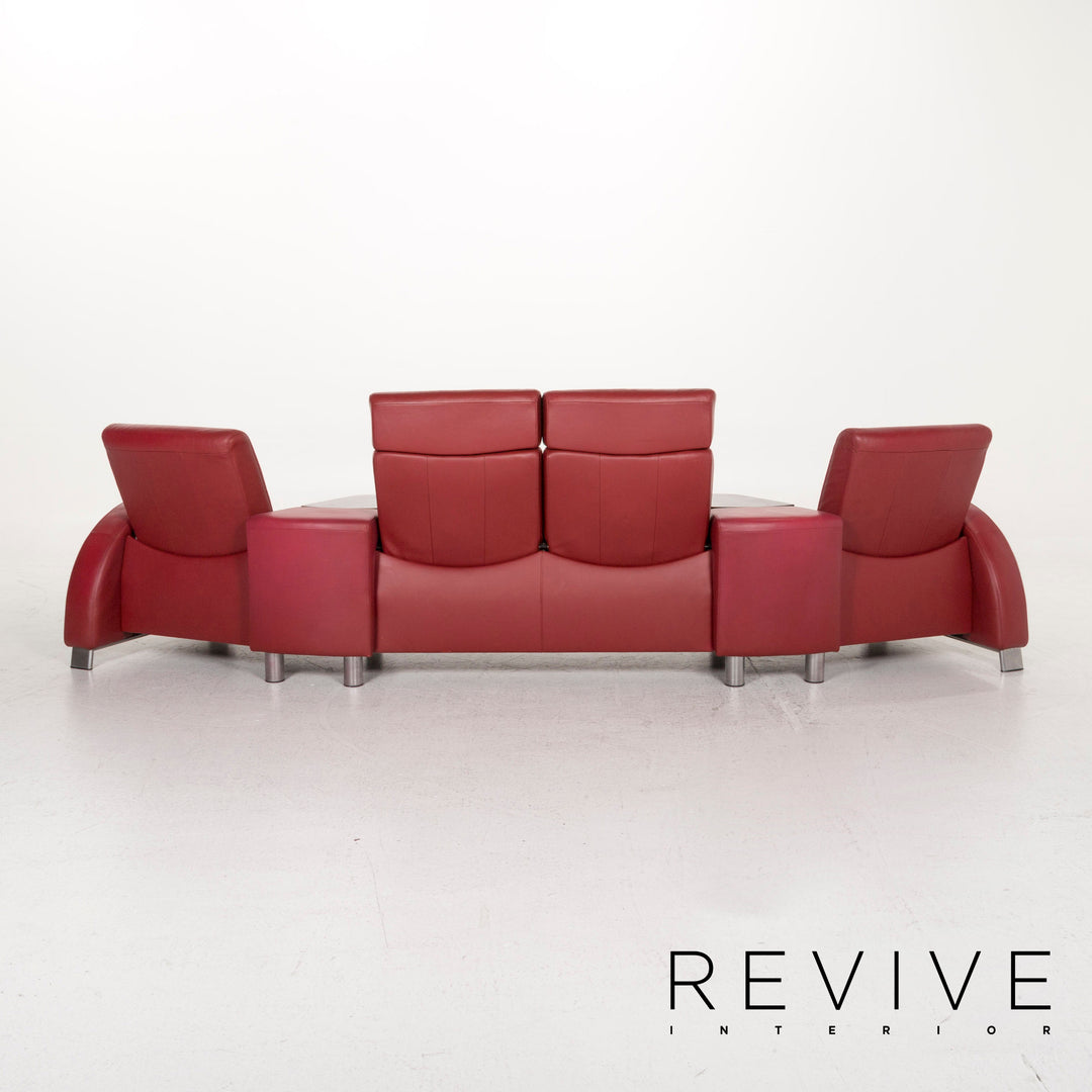Stressless Arion Leder Sofa Rot Viersitzer Funktion Homekino #12623