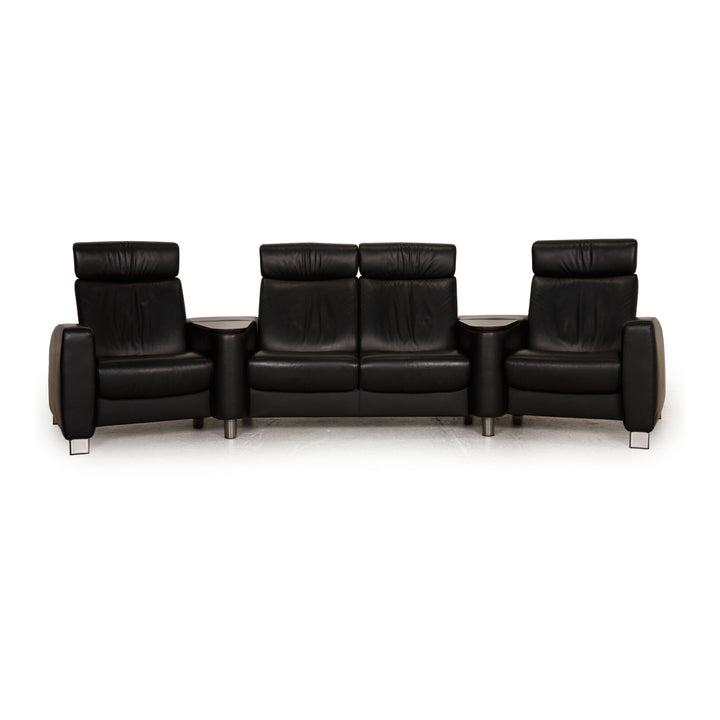 Stressless Arion Leder Sofa Schwarz Viersitzer Funktion Couch