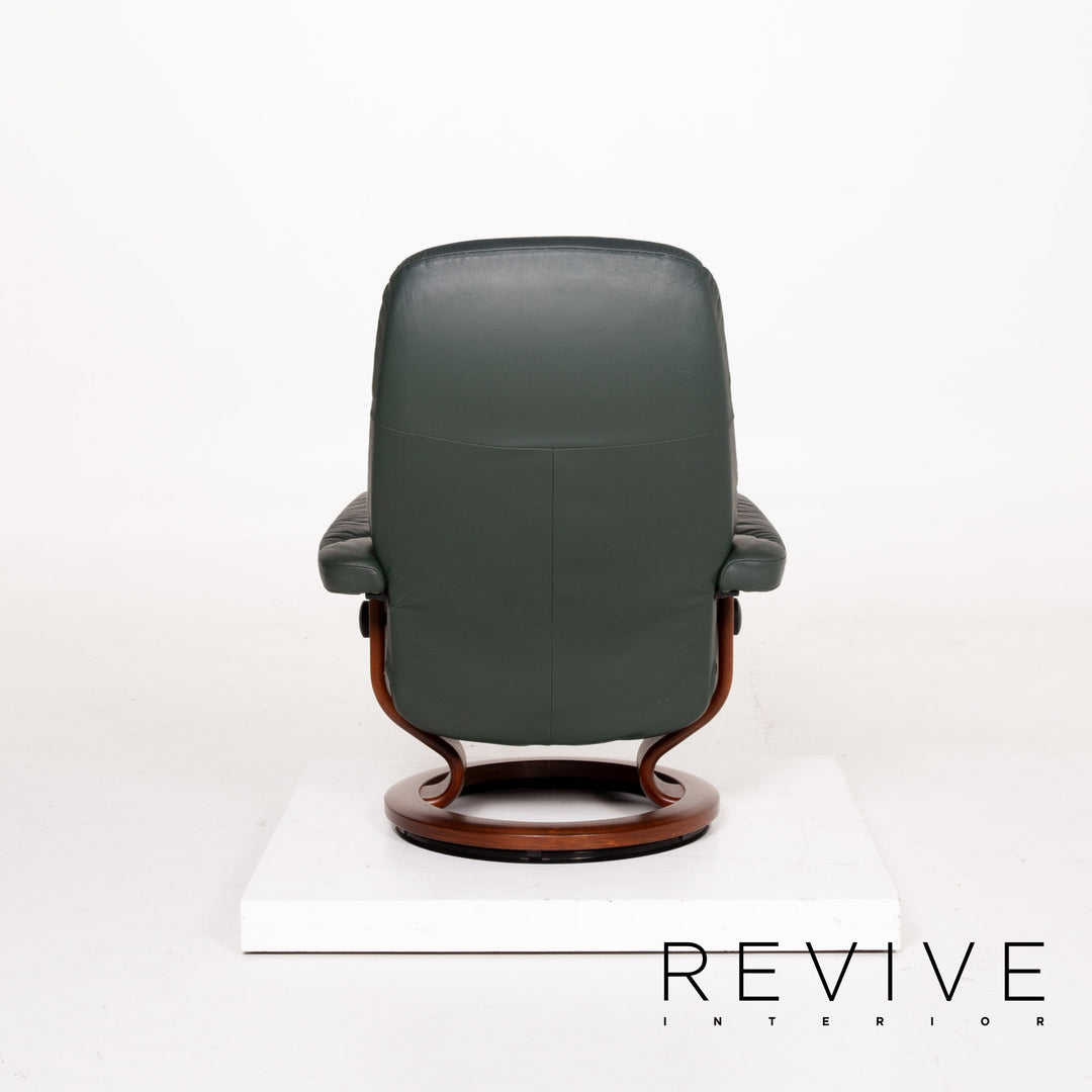Stressless Consul Leather Chair Green Dark Green Relax Chair Function Relax Function #13828