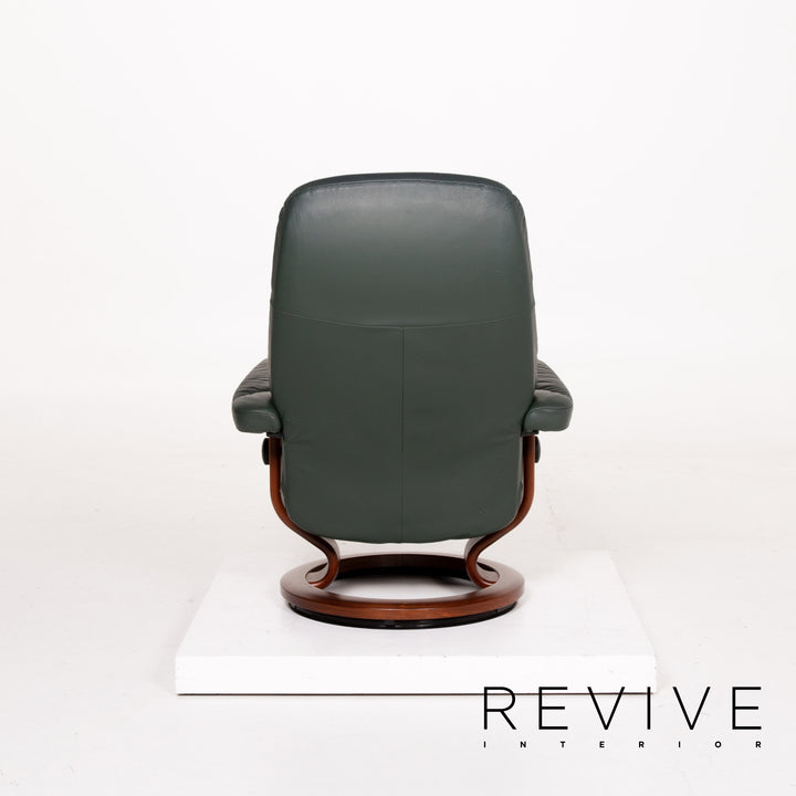 Stressless Consul Leather Chair Green Dark Green Relax Chair Function Relax Function #13828