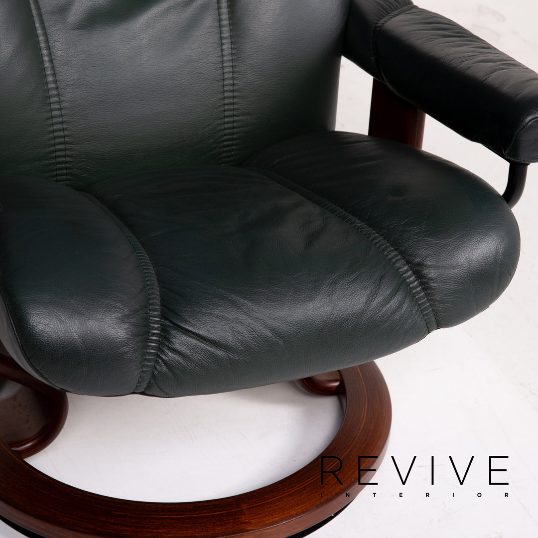 Stressless Consul Leather Chair Green Dark Green Relax Chair Function Relax Function #13828