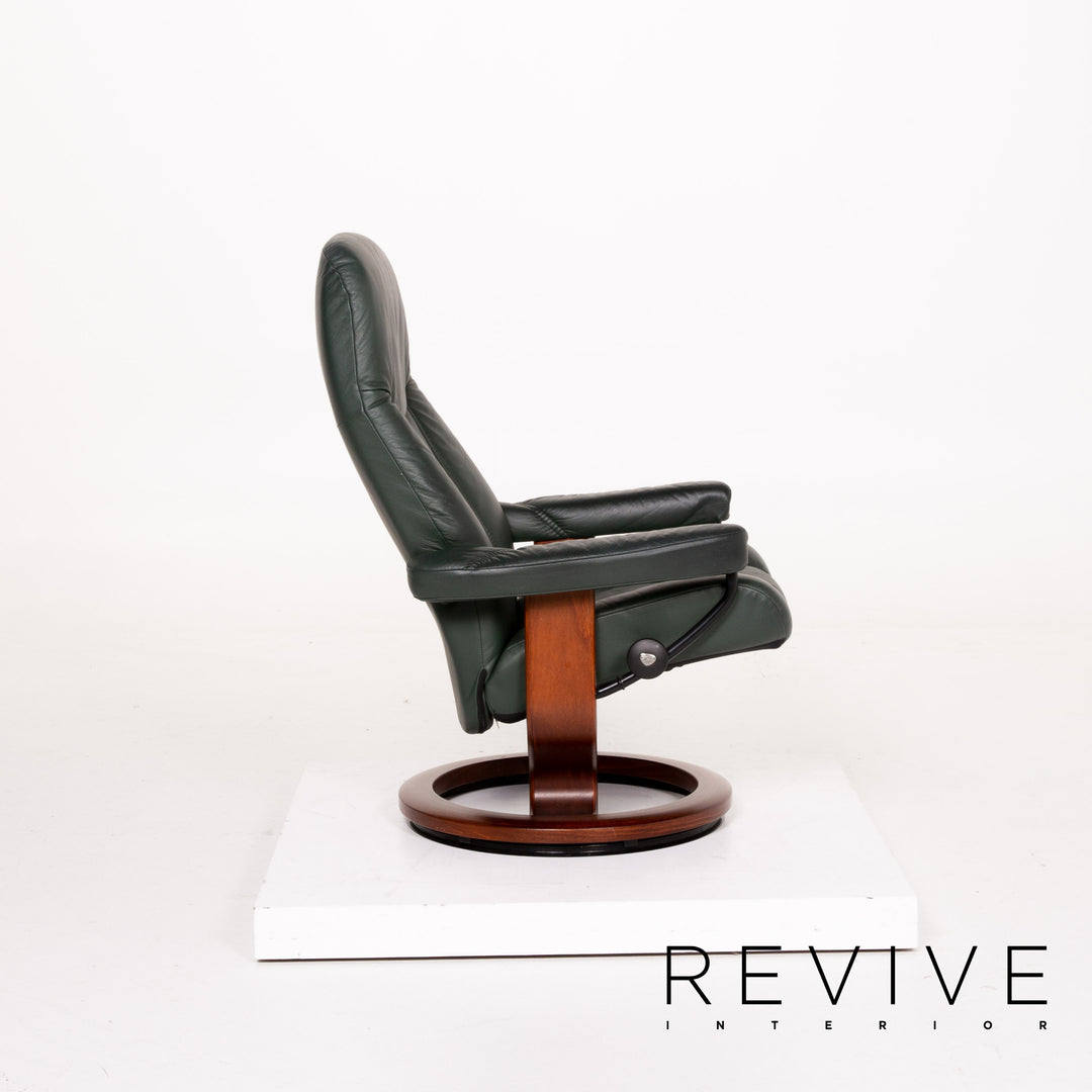 Stressless Consul Leather Chair Green Dark Green Relax Chair Function Relax Function #13828