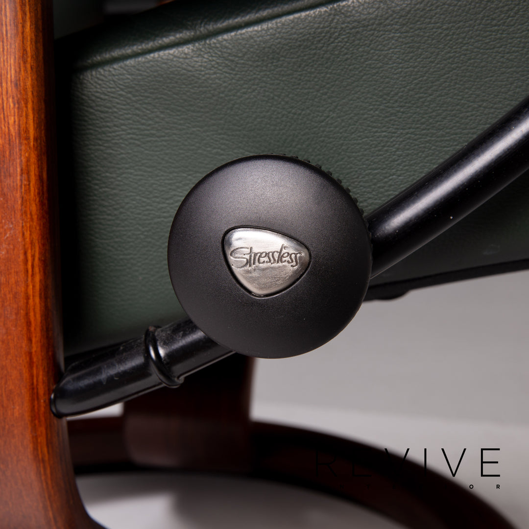 Stressless Consul Leather Chair Green Dark Green Relax Chair Function Relax Function #13828