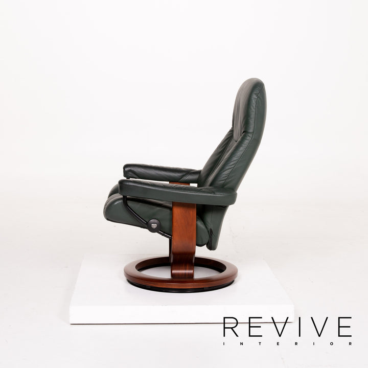 Stressless Consul Leather Chair Green Dark Green Relax Chair Function Relax Function #13828