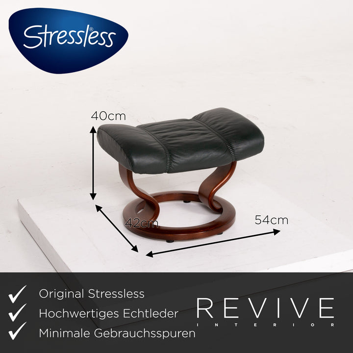 Stressless Consul Leather Chair Green Dark Green Relax Chair Function Relax Function #13828