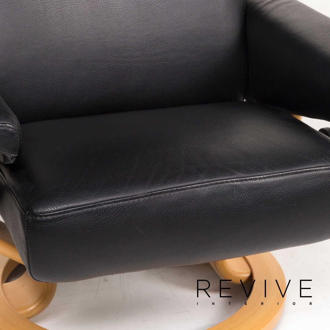 Stressless Orion Leather Chair Black Function Relax Chair #12881
