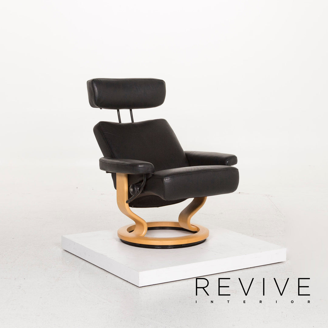 Stressless Orion Leather Chair Black Function Relax Chair #12881