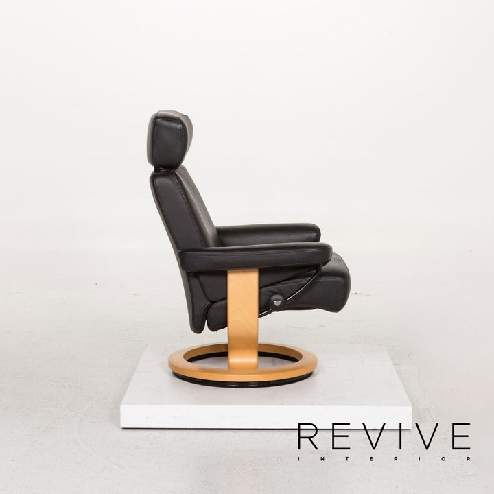 Stressless Orion Leather Chair Black Function Relax Chair #12881