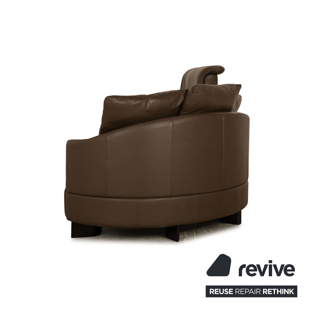 Stressless Paradise Leder Sofa Braun Taupe Dreisitzer