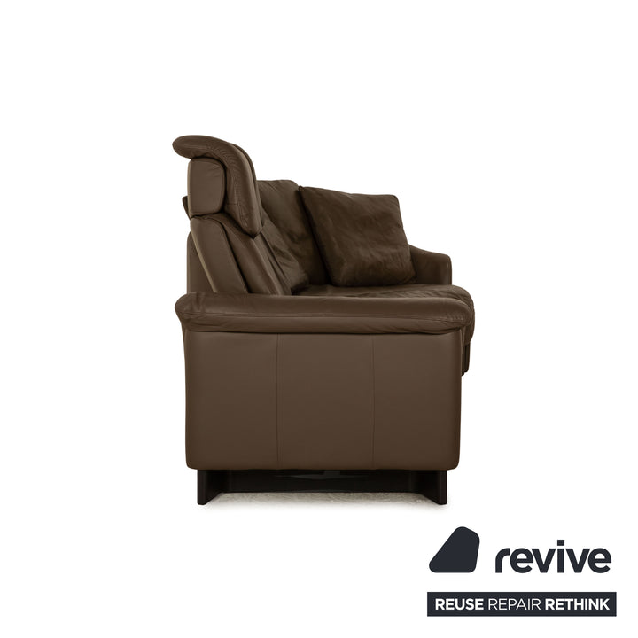 Stressless Paradise Leder Sofa Braun Taupe Dreisitzer