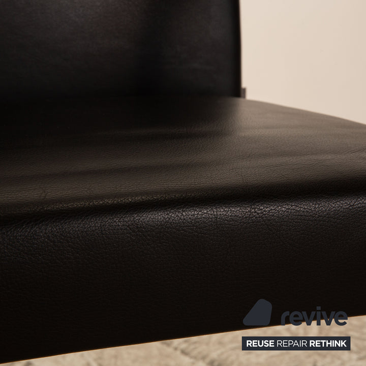 Walter Knoll Jason Lite Stuhl Leder Schwarz inkl. Armlehnen Esszimmer