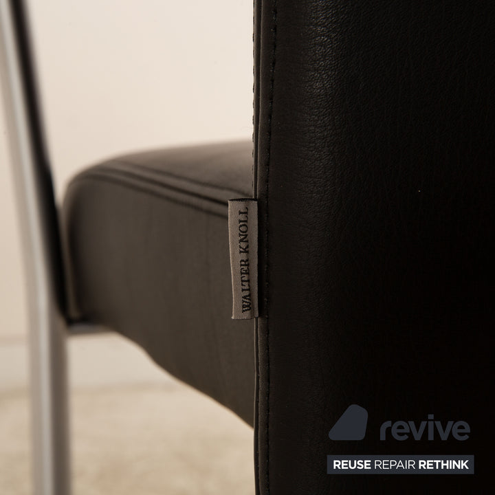 Walter Knoll Jason Lite Stuhl Leder Schwarz inkl. Armlehnen Esszimmer