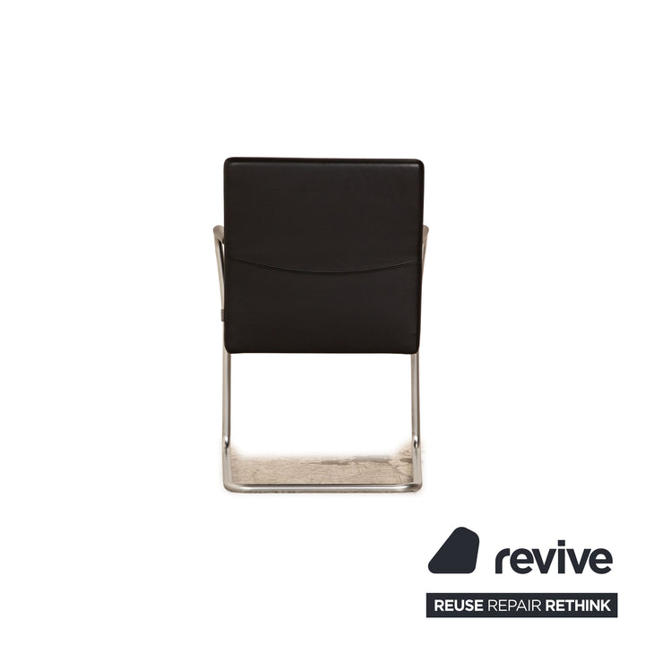 Walter Knoll Jason Lite Stuhl Leder Schwarz inkl. Armlehnen Esszimmer