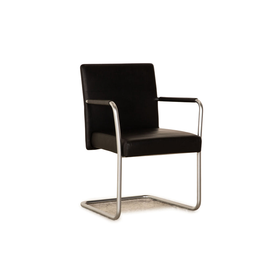 Walter Knoll Jason Lite Stuhl Leder Schwarz inkl. Armlehnen Esszimmer