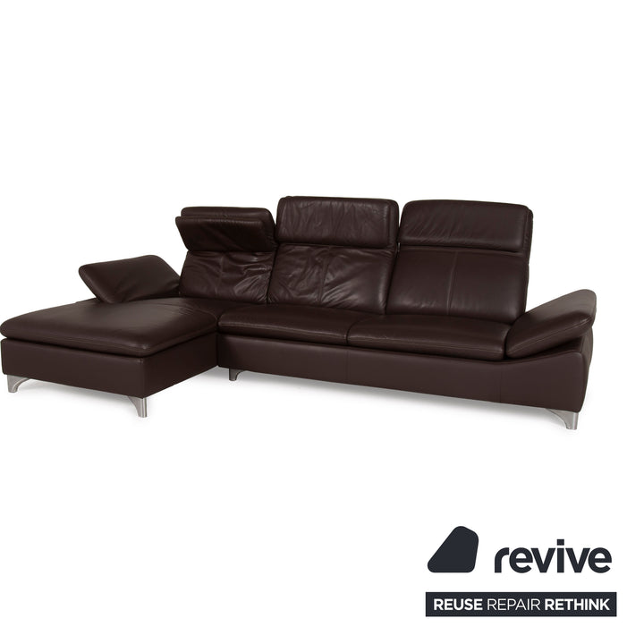 Willi Schillig Leder Sofa Braun Ecksofa Dunkelbraun