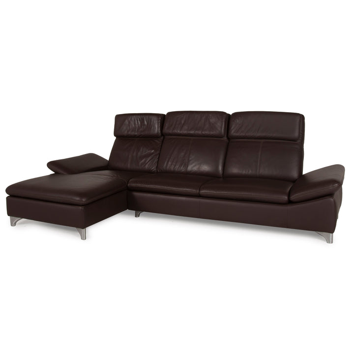 Willi Schillig Leder Sofa Braun Ecksofa Dunkelbraun