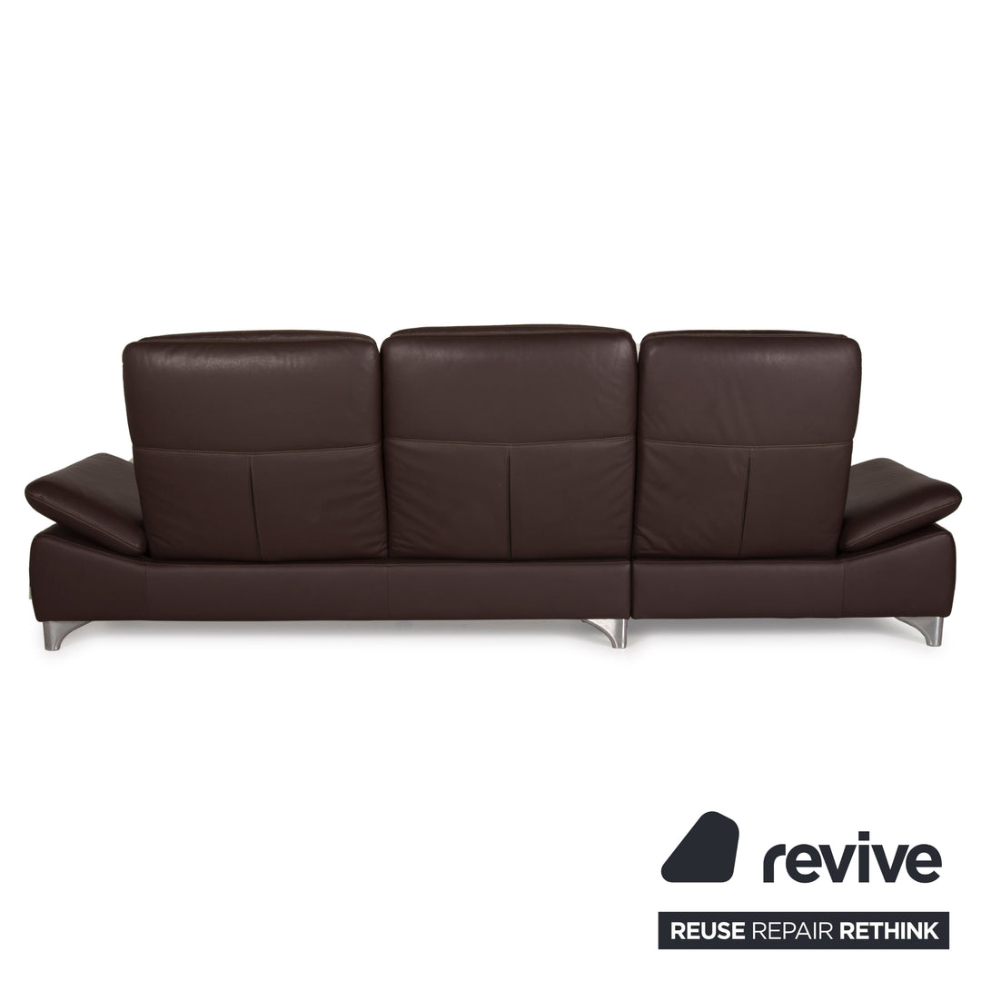 Willi Schillig Leder Sofa Braun Ecksofa Dunkelbraun