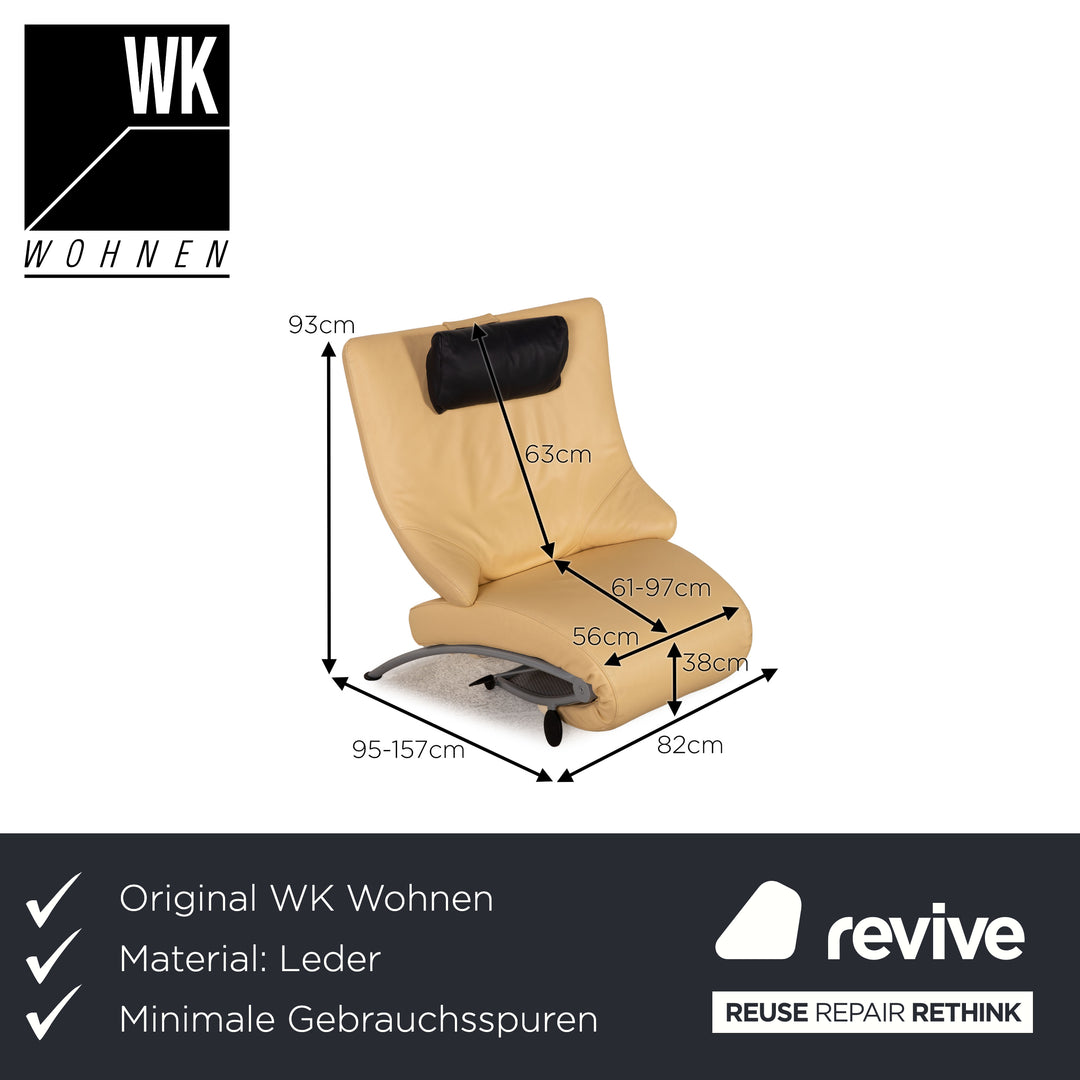 WK Wohnen Solo 699 leather armchair cream function