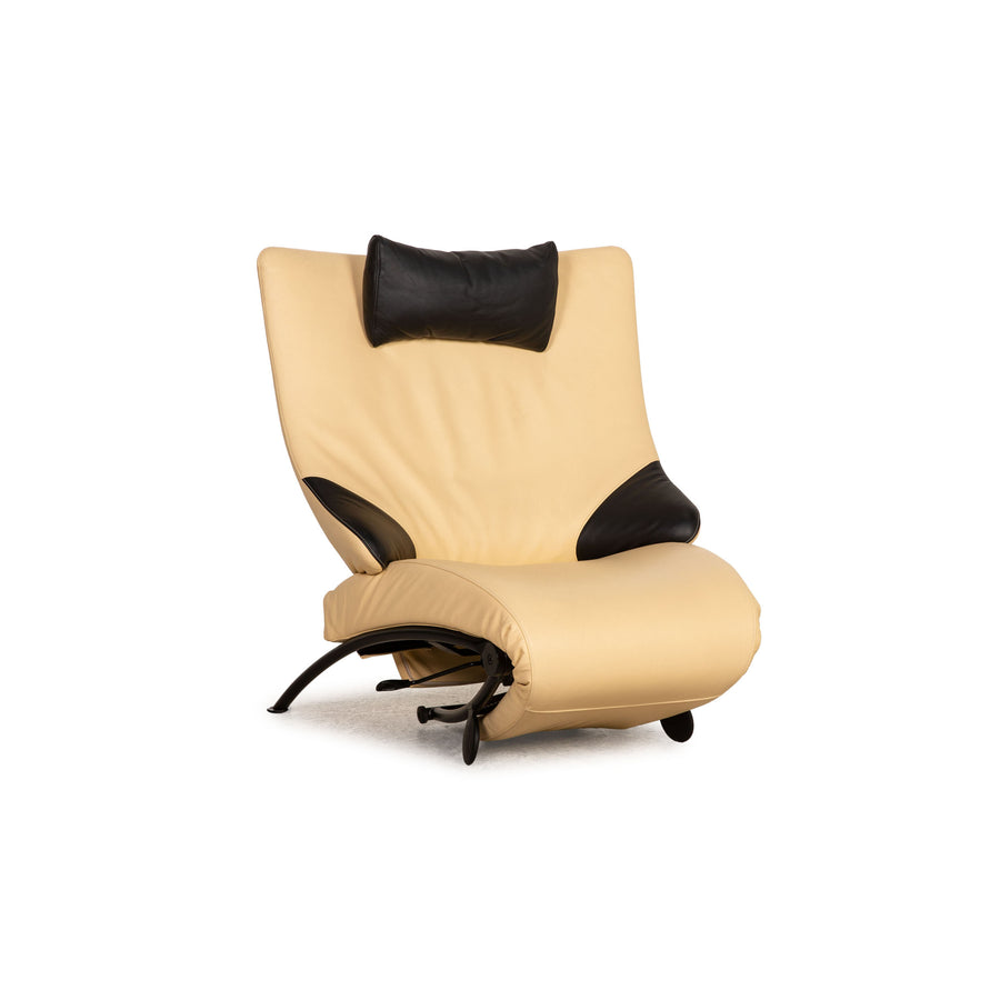WK Wohnen Solo 699 fauteuil en cuir crème fonction chaise longue fonction relaxation