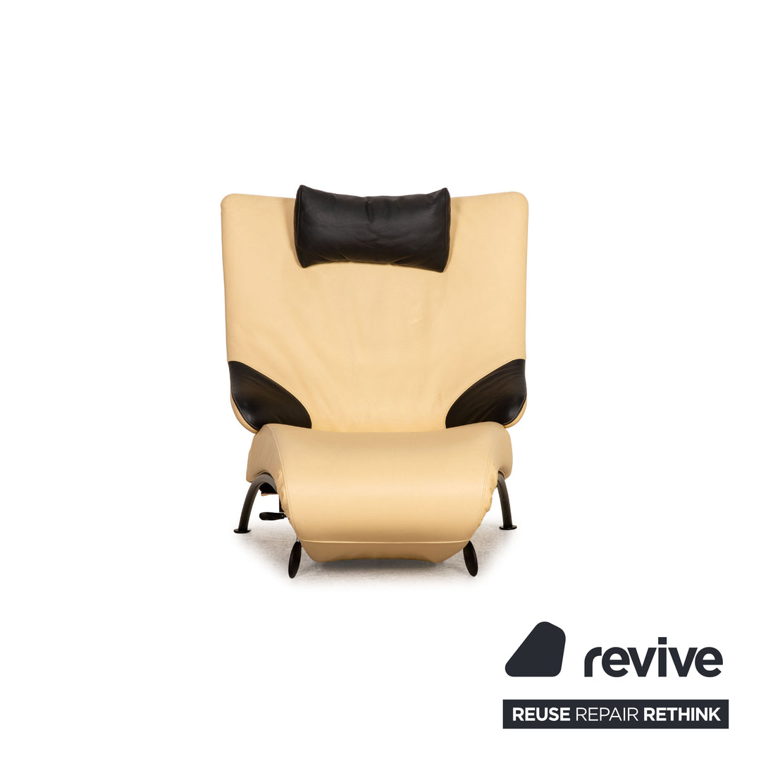 WK Wohnen Solo 699 fauteuil en cuir crème fonction chaise longue fonction relaxation