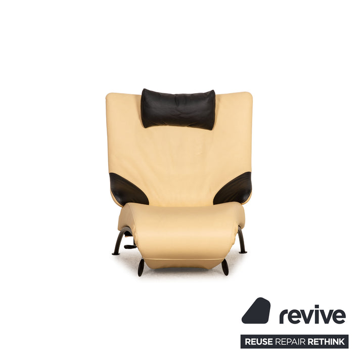 WK Wohnen Solo 699 fauteuil en cuir crème fonction chaise longue fonction relaxation