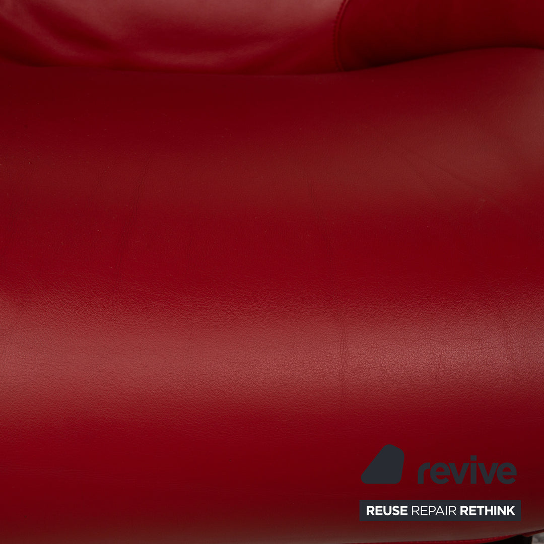 WK Wohnen Solo 699 Leather Armchair Red Function