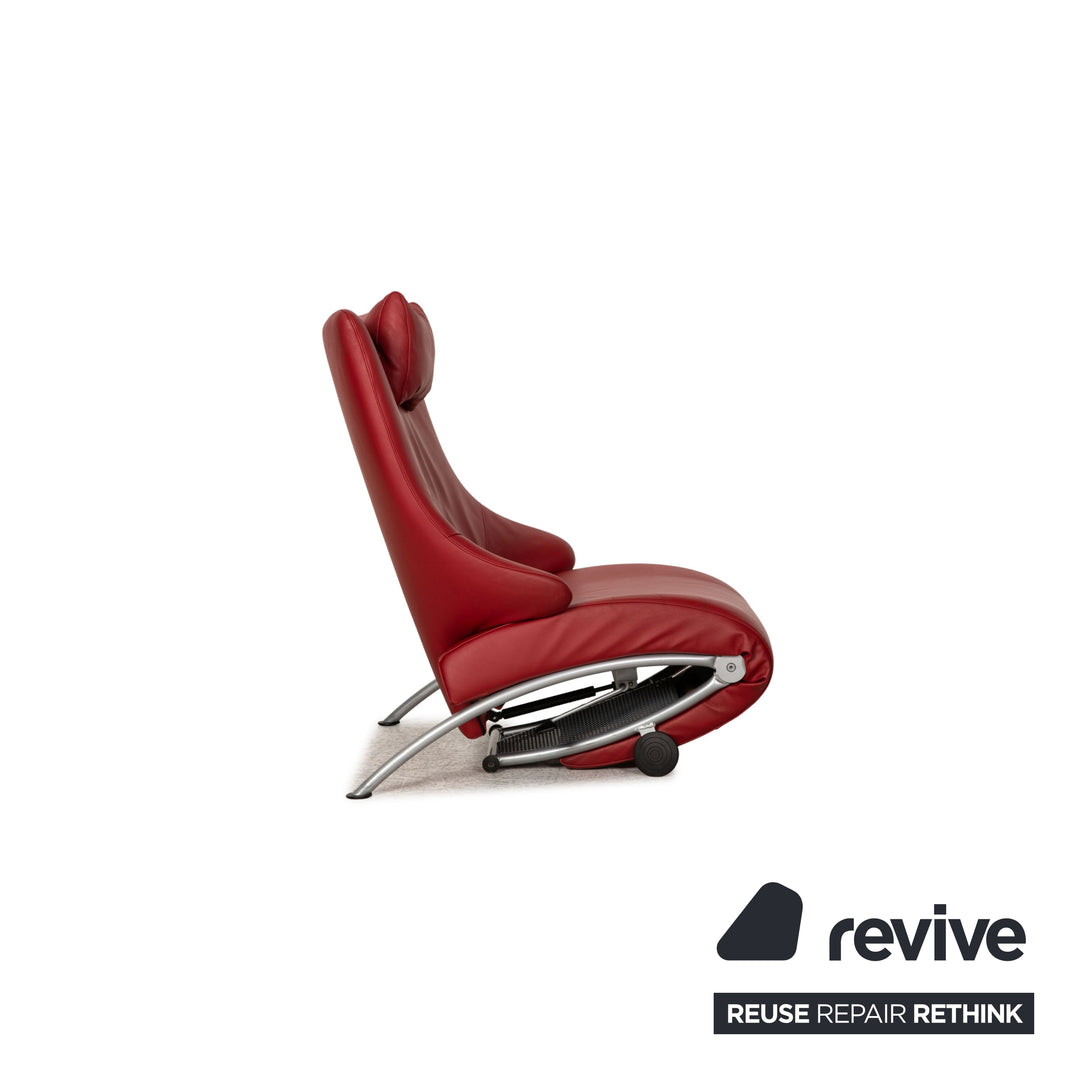 WK Wohnen Solo 699 Leather Armchair Red Function