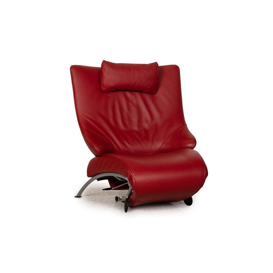 WK Wohnen Solo 699 Leather Armchair Red Function