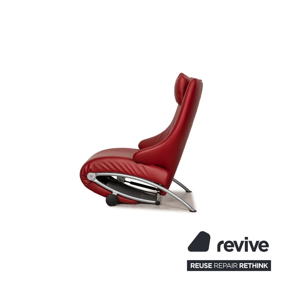 WK Wohnen Solo 699 Leather Armchair Red Function