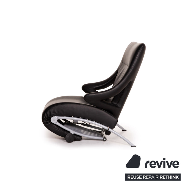 WK Wohnen Solo 699 Leather Armchair Black Function Recliner Relaxation function