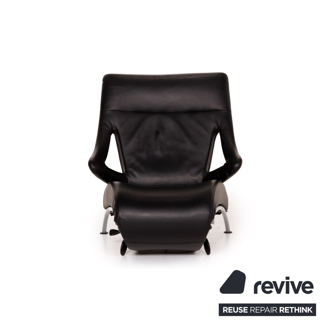 WK Wohnen Solo 699 Leather Armchair Black Function Recliner Relaxation function