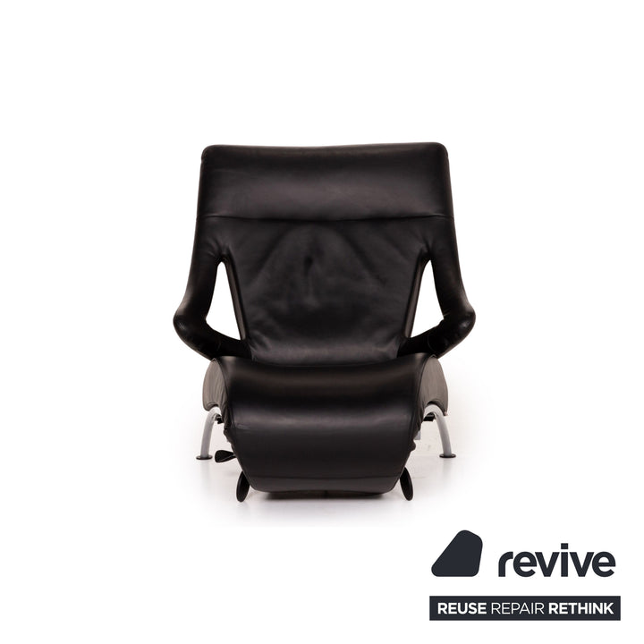 WK Wohnen Solo 699 Leather Armchair Black Function Recliner Relaxation function