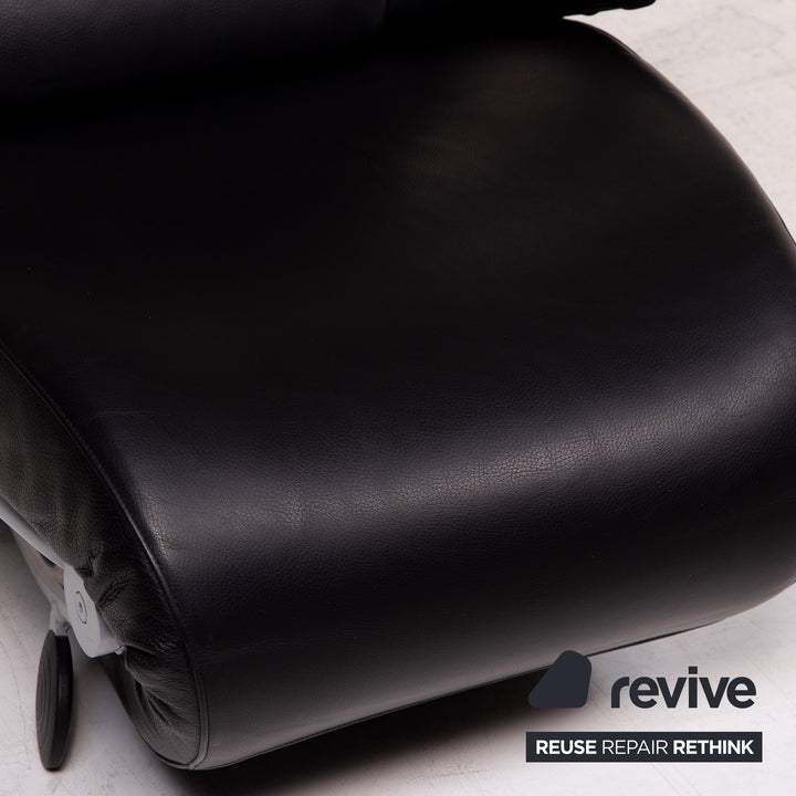 WK Wohnen Solo 699 Leather Armchair Black Function Recliner Relaxation function
