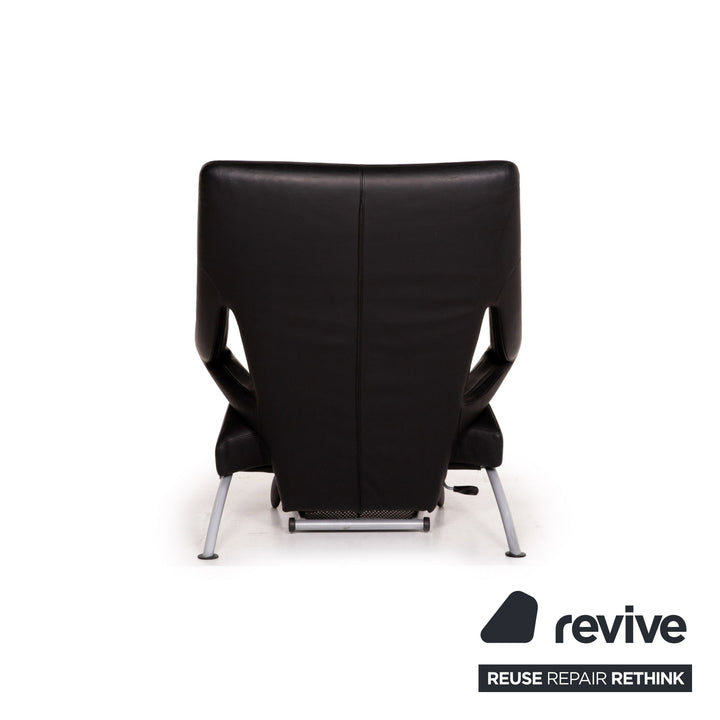 WK Wohnen Solo 699 Leather Armchair Black Function Recliner Relaxation function