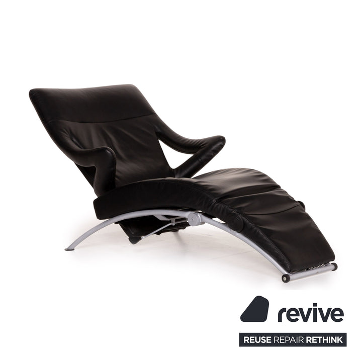 WK Wohnen Solo 699 Leather Armchair Black Function Recliner Relaxation function