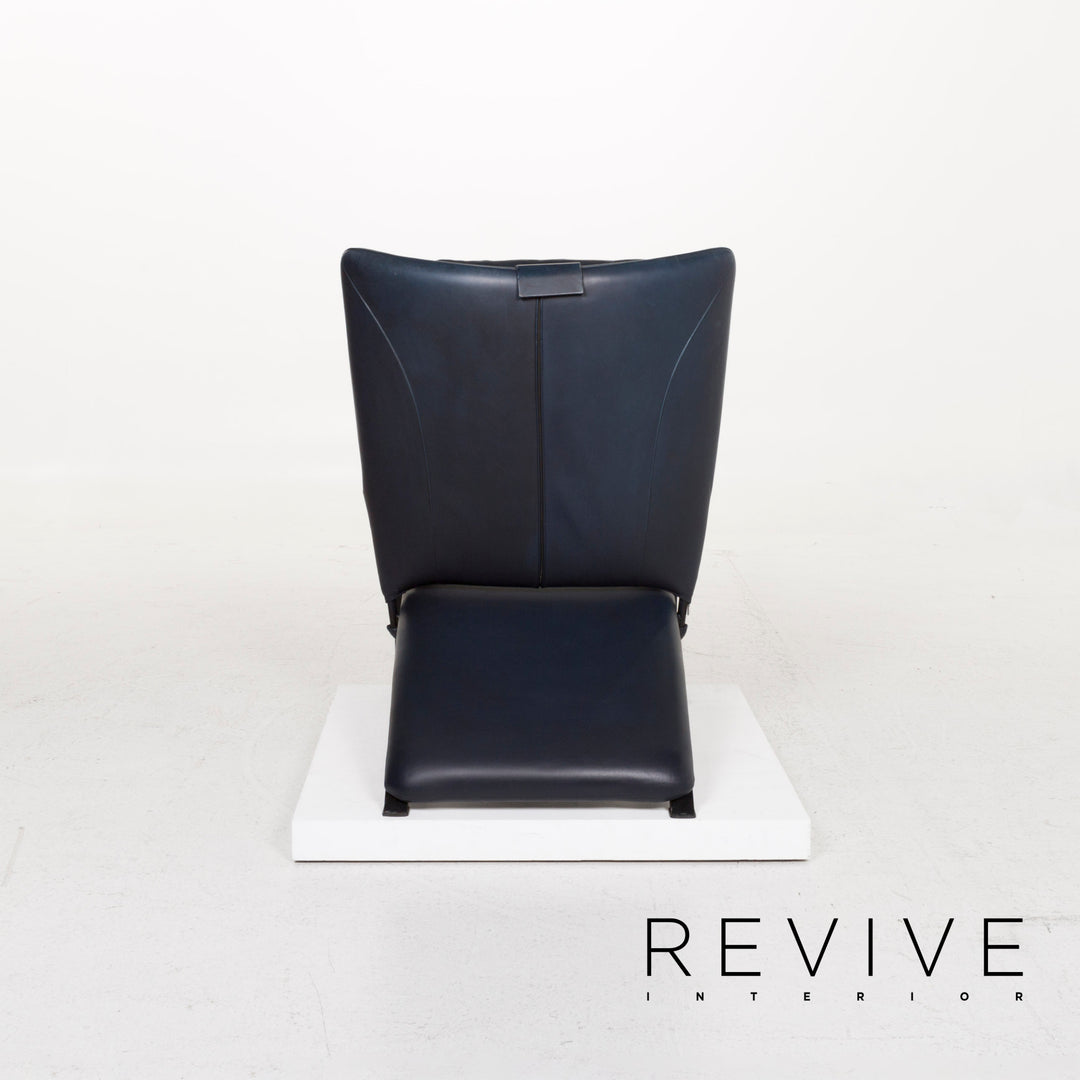 WK Wohnen Spot 698 par Prof. Stefan Holy Fauteuil en cuir bleu #13202