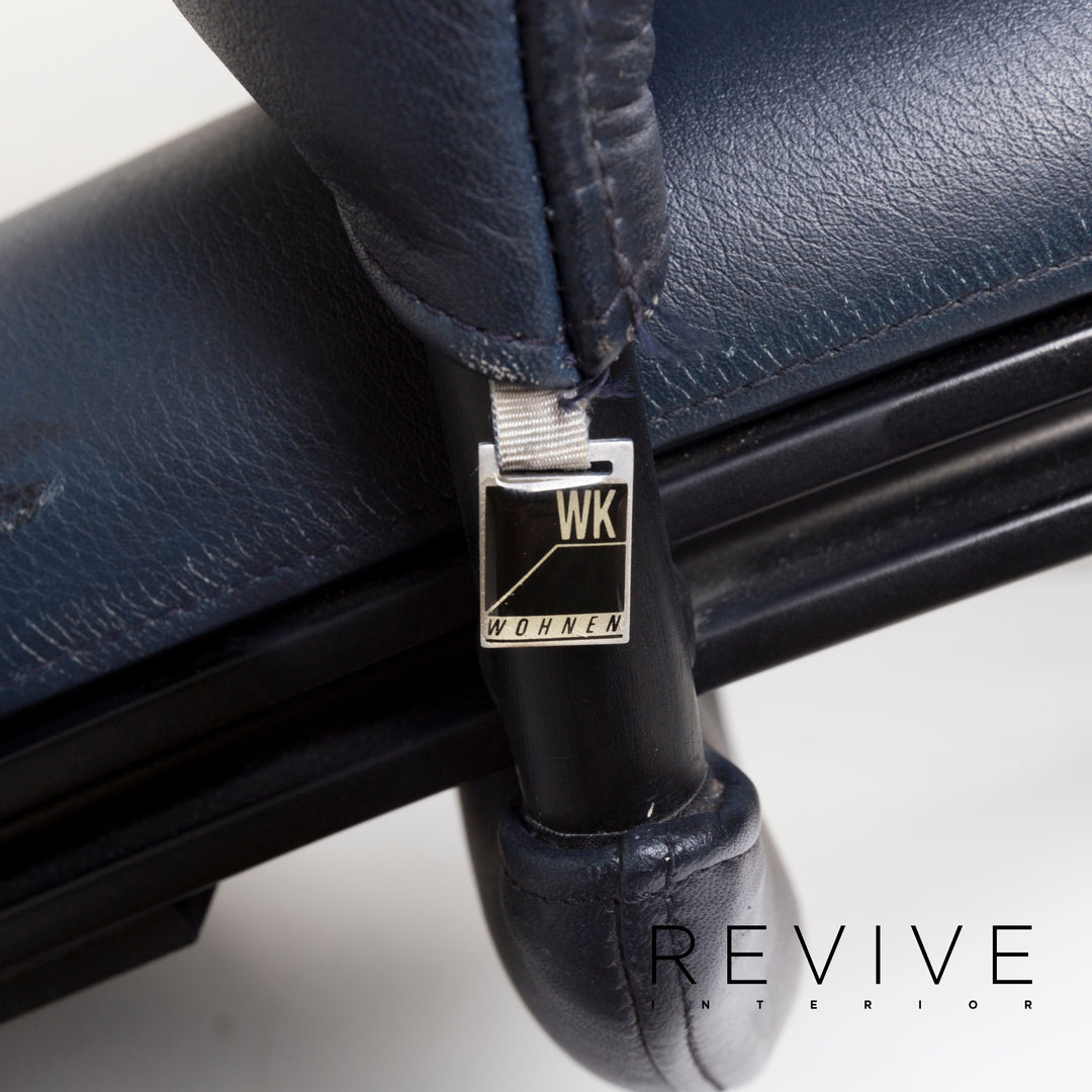 WK Wohnen Spot 698 par Prof. Stefan Holy Fauteuil en cuir bleu #13202
